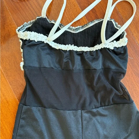 Curtain Call Dance Costumes wide leg jumpsuit Black / White Size Child Large